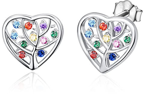 Baum des Lebens Ohrringe für Frauen 925 Sterling Silber Ohrstecker Familie Schmuck Geschenk für Sie Mädchen Freundin Damen Mutter…