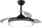 Lampara ventilador techo luz led 45W 6300 Lm silencioso moderno negro aspas retractiles motor DC 3LED y memoria retráctil plus