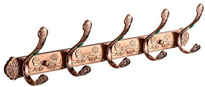 Gold Finish Coat Hooks Door Shelf Clothes Bags Towel Hanger Bedroom Accessories Wall Mounted Towel Rack Rose Gold Five Hook