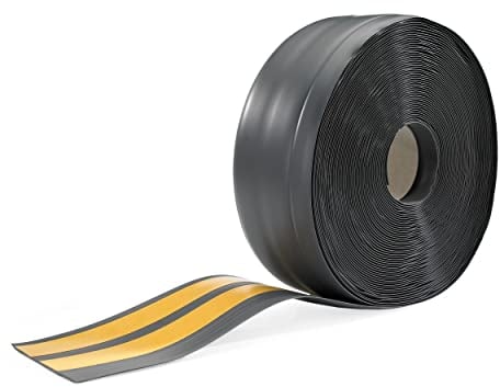 Quest Weichsockelleiste Selbstklebend, Abschlussleiste Breit - 70 mm x 20 mm - Sockelleiste PVC, Flexible Knickleiste für Wand, Boden - Dekorativ, UV-Beständig - 5 Meter, Dunkelgrau