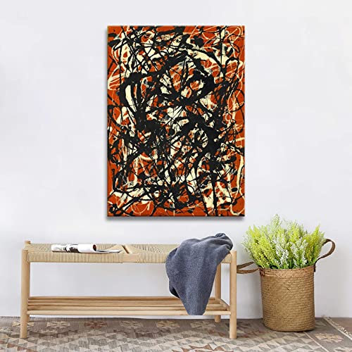Leinwanddrucke Malerei Jackson Pollock《Free Form》Kunstwerk Poster Bild Moderne Wandkunst Dekor Home Wohnzimmer Dekoration 70x100cm(28x39in) Rahmenlos