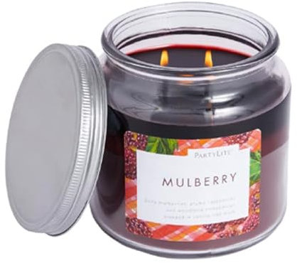 PartyLite Duftkerze mit 2 Dochten, Brombeere, 10 x 10 cm, Fruchtig, Kerze