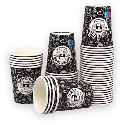 Multi-Shopping 1000 Pappbecher 200ml Kaffeebecher 0,2l 8oz Coffee to Go geeignet für Heiß- und Kaltgetränke Kaffee Becher