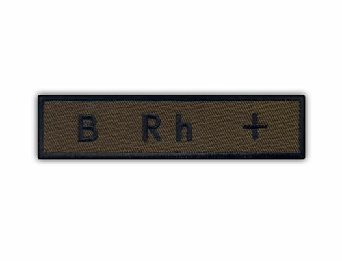 Blutgruppe B Rh + – zum Aufbügeln auf der Rückseite – bestickter Aufnäher/Abzeichen/Emblem