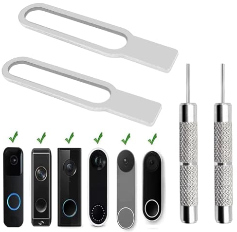 2 Stück Türklingelschlüssel, Türklingelschlüssel-Ersatzwerkzeug, mit 2 Stück Türklingel-Entfernungsstift, kompatibel mit Blink Doorbell und Blink Video Doorbell