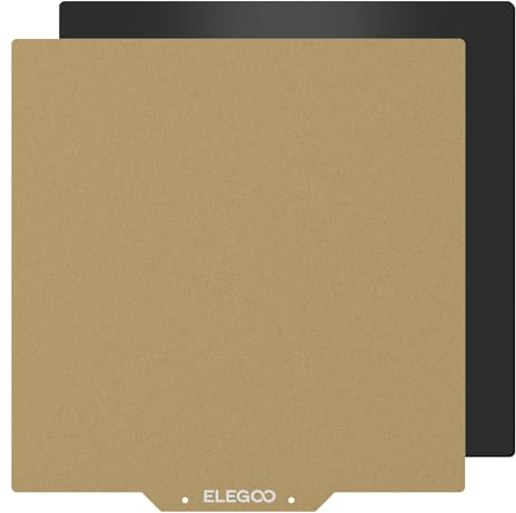 ELEGOO 235x235mm PEI Blatt Magnetische Bauplatte, PEI Federstahl Flexible Plattform mit Klebebett für Neptune 3 Pro 3D Drucker