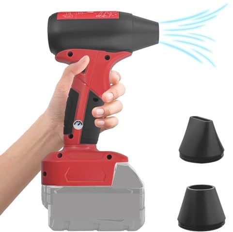 TPDL Mini Jet Blower Portable Violent Turbo Fan for Milwaukee 18V M18 Battery, 4-Speed Wireless High Speed Handheld Fan, for Computer Key Board Cleaning,Hair Drying,Camping,Outdoors,Car (No Battery)