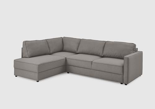 ATLANTIC home collection Eckgarnitur Chill, inkl. Schlaffunktion (ca. 135x230 cm), inkl. Bettkasten, frei im Raum stellbar, Wellenunterfederung, Ecke Links
