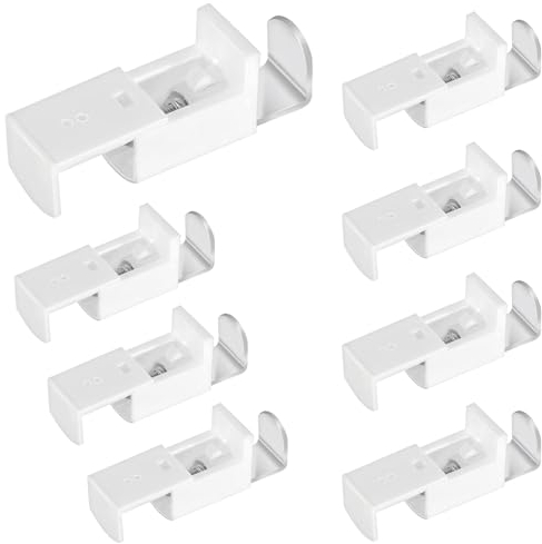 Simsky 8er-Pack Klemmträger Klemmhalter Fenster Plissee ohne Bohren - Einfache Montage mit Klemmfix - Praktische und stilvolle Lösung für Ihre Fenster