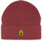 Spreadshirt Avocado Stickerei Bio Fisherman Beanie Mütze, One Size, Erdrot