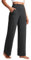 CRZ YOGA Butterlift Damen High Waist Weites Bein Trousers - 79cm Jogginghose mit Taschen Freizeithose Yogahose Workout Hose Mysteriöses Grau 38