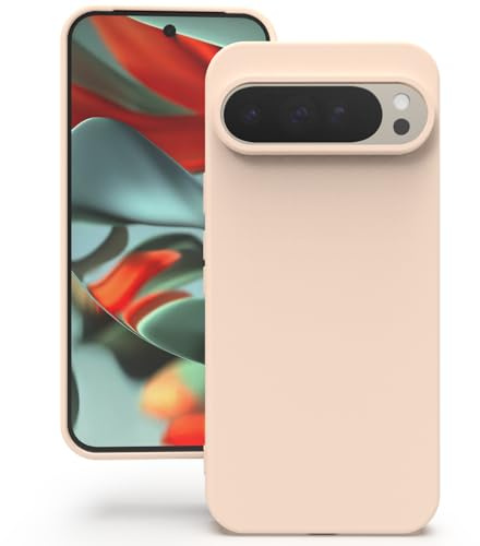 YATWIN Custodia in silicone per Google Pixel 9 Pro XL, morbida al tatto, antiurto, antipolvere, antiscivolo, per Google Pixel 9 Pro XL, rosa chiaro