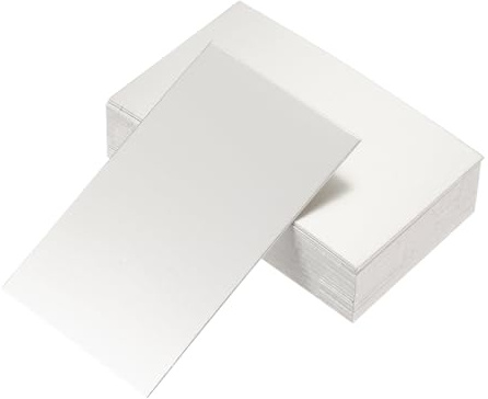 sourcing map 50 Visitenkarten, 8,9 x 5,1 cm, blanko, für Laserdrucker, kleine Nachrichtenkarte, Graffiti, Scrapbooking, DIY, Dankeskarten, Silber