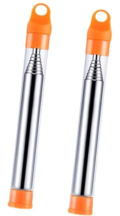Gralara Blasebalg für Feuerstellen und Grill, tragbare Handpumpe für Camping, Orange