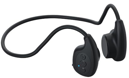 Winoneonly M7 Wireless Bone Conduction Headphones – Open-Ear Bluetooth 5.4, Noise reduction headphones,12H Playtime, IP55 Waterproof, HD Stereo – Safe for Cycling, Running, Gym – UK Stock (Black)