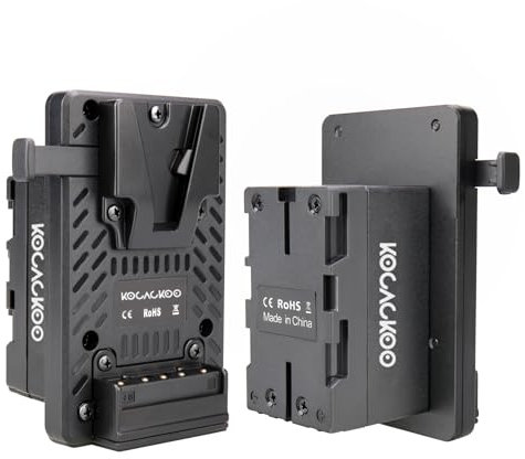 KOCACKOO Fully decoded V-Mount Battery to BP-U30 Battery Conversion Adapter for Sony PXW-Z200/HXR-NX800 Camcorders