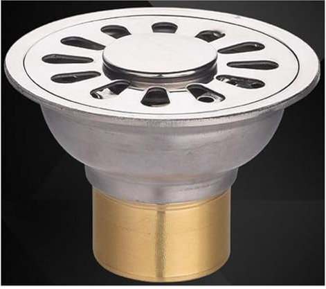 ZJAXING 304 Stainless Steel 9 cm Round Deodorant Floor Drain Kitchen Bathroom Washing Machine Balcony Dual-use Floor Drain(A-Dual use)