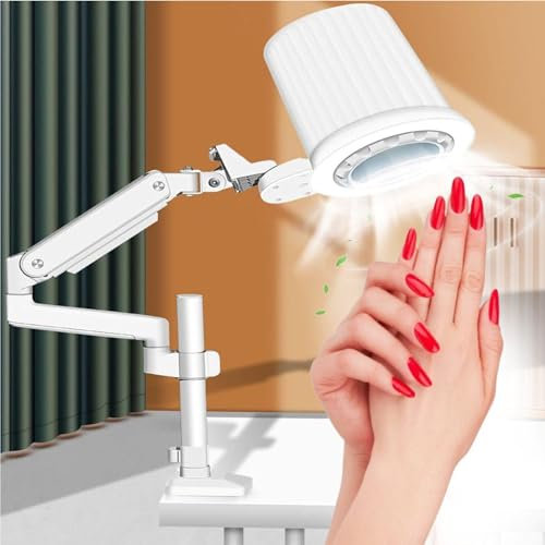 Nail Dust Collector with Reusable Filter Low Noise Nail Vacuum Cleaner Fan Electric Dust Nails for Acrylic Nails Polishing, Powerful, Nail Salon,Desktop
