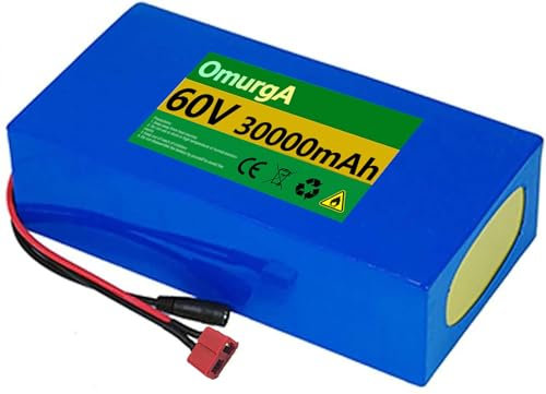 60V Ebike Battery 60V 8Ah 10Ah 20Ah 30Ah,Electric Bike Battery Pack Lithium Battery Pack with Charger with BMS Protection Board for 1000W 500W 200W Bicycle Motor 60V 8AH,T