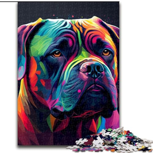 Puzzle 1000 Teile Cane Corso, buntes Kartonpuzzle für Erwachsene, Größe 26x38cm, ideales DIY-Dekor und Denksportgeschenk