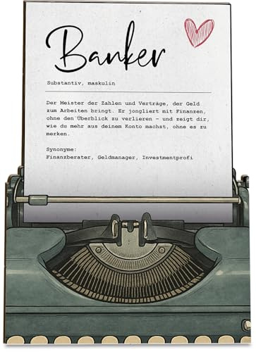 Generisch Holz-Papier Karte XVIII (Definition Banker)