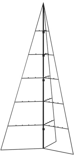 Massbinet Weihnachtsbaum Metall Tannenbaum mit Haken und 5 Ebenen 100 cm