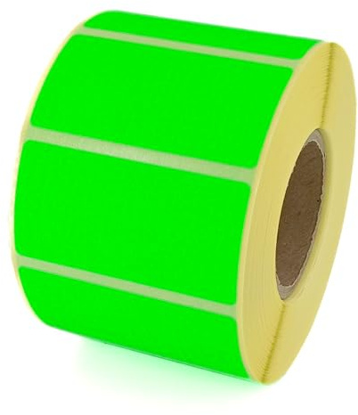 MD Labels Lot de 1000 étiquettes autocollantes vert fluo - 60 x 30 mm - Pour bureau, entrepôt et expédition