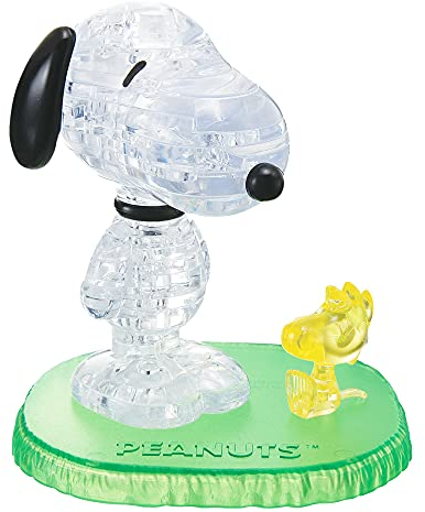 Crystal Puzzle | 3D Snoopy Woodstock | Transparentes Design | 41 Teile | Bausatz für Kinder und Erwachsene | HCM Kinzel
