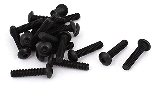 sourcing map 8# -32 x 3/4 UNC 10.9 Acier alliage vis tête hexagonale Noir 20 Pcs