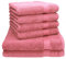 Betz Premium Handtuch-Set - 6 teiliges Handtücher-Set - 2X Duschtücher - 4X Handtücher - 50x100 cm - Altrosa