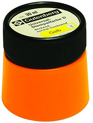 Gutenberg Stempelfarbe Universal D Behälter 30ml, gelb