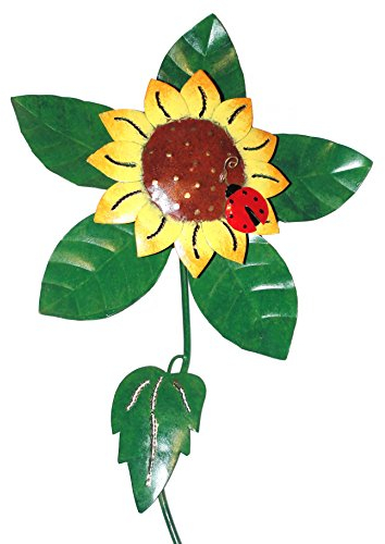 unbekannt Metallstecker Gartenstecker Windrad Sonnenblume Gartendeko Metall