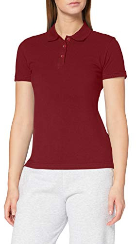 CliQue Damen Regular Fit Poloshirt,Rot (Burgunderrot), 44 EU (Herstellergröße:XX-Large)