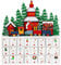 Spielwerk® Calendrier de l'Avent réutilisable 'Paysage' en bois 24 tiroirs à remplir individuel Noël décoration fêtes