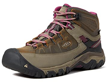 KEEN Femme Targhee 3 Mid Waterproof Chaussure de randonnée, Weiss/Boysenberry, 39.5 EU