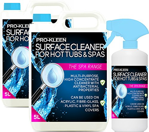 Pro-Kleen Hot Tub & Spa Surface Cleaner Spray (11L) - Removes Dirt, Oil & Grease - Deeply Cleans Hot Tub, Pool & Spa Shells