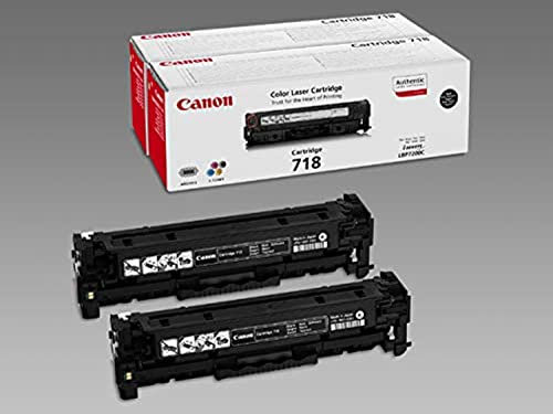 Canon Original Toner 718BK Doppelpack Schwarz 2X 3.400 Seiten (2662B005)