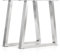 mina concept 11-2 Tischkufen Edelstahl – Tischgestell Trapez-förmig – Außenmaße 70 x 72 cm – Profil 80 x 40 mm – 2 Stück