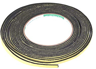 sourcing map Dichtungsschaumband 5 mm Breit 2 mm Dick 5m/16,4 Lang, Selbstklebender Dichtung Streifen für die Isolierung von Fenster Türen
