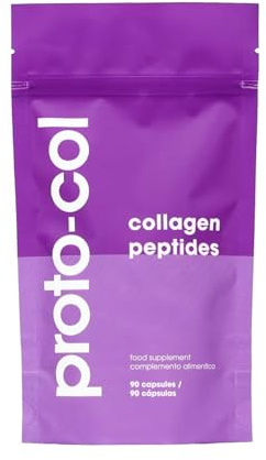 Proto-col Collagen Peptides Capsules 1,200mg (90 Capsules) | Daily Anti-Ageing Supplement with Verisol B for Skin Elasticity, Hair, Nails and Joints | Made in The UK
