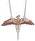 The Carat Shop Rose Gold überzog Sterlingsilber Fawkes Halskette mit Kristallen