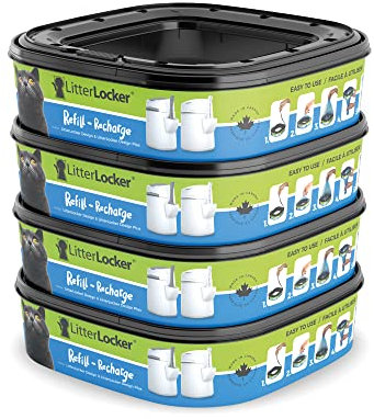 LitterLocker Cat Litter Disposal System Refills, (Pack of 4)