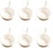 6 Pcs Ceramic Sauce Dishes Mini Bowl Set Ketchup Side Dish Tableware Condiment Relish Plate Seasoning Soy Sauce Dishes Stackable Ramekins with Grip Handle, White
