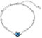 AOBOCO Liebe Herz Fußkettchen Sterling Silber 925 Damen Perlen Fusskettchen mit Kristalle 27cm