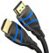 KabelDirekt – Cable HDMI 8K y 10K – HDMI 2.1 b – Certificado, desarrollado en Alemania – 1m (Cable de Ultra Alta Velocidad, para PC y consolas como PS5 y XBO, Monitor y TV – azul/negro)