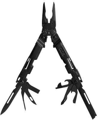 SOG PowerAccess Well-Rounded One-Handed Lightweight Daily Pocketable Stainless Steel Multi-Tool for Backcountry| 18 Tools, Black