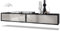 Vladon 2er-Set TV Board Lana 100, Made in Germany, Lowboards je 100 x 29 x 37 cm mit viel Stauraum, Korpus in Schwarz matt, Fronten in Sandgrau Hochglanz | Große Farbauswahl