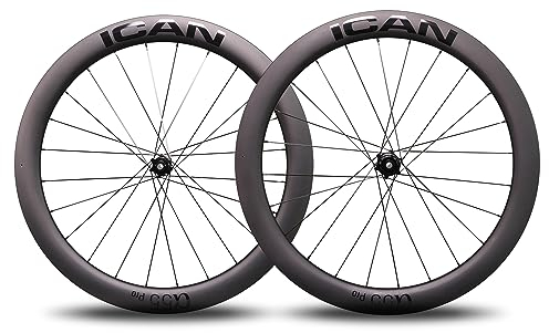 ICAN Alpha 55 Disc Pro 1651g 700C Carbon-Rennradräder Scheibenbremse Center Lock 24/24 Löcher Shiman0 10/11 Speed 12 * 100/12 * 142mm