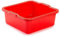 Acan Tradineur - Cubo, Barreño, Tina Multiusos - Fabricado en plástico - Producto y Utensilio de Limpieza - Forma Cuadrado - Capacidad de 8 litros - 31 x 30 cm - Color Rojo