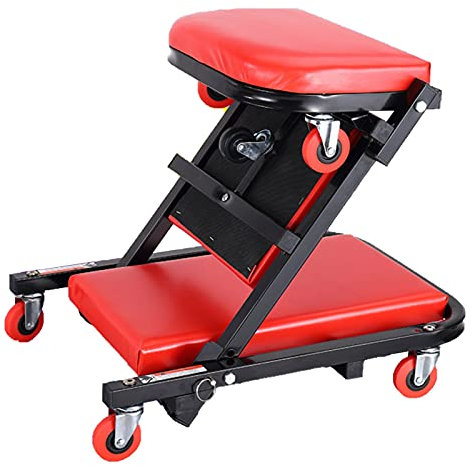 ARCH Rollbrett Und Sitz, Autowerkstatt, 2-in-1-Crawler & Hocker-Sitzgarage-Werkstatt Mit Festnadel Und Flexibler Universalläufer, Autokrescher Für Zuhause
